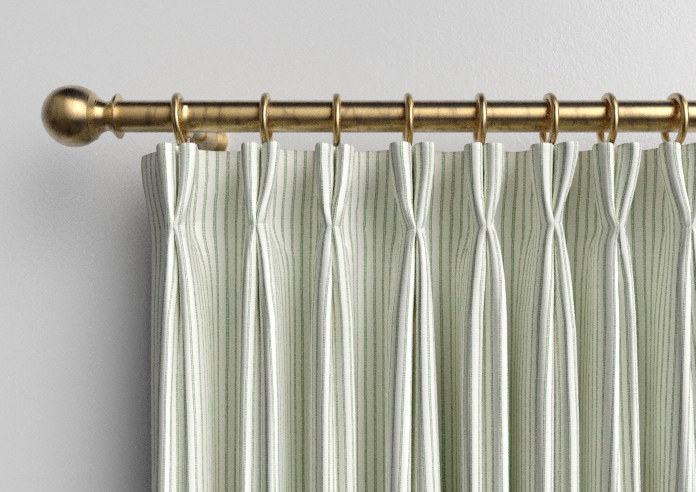 Laura Ashley Candy Stripe, Bottle Green - Made to Measure Curtains - Image 10